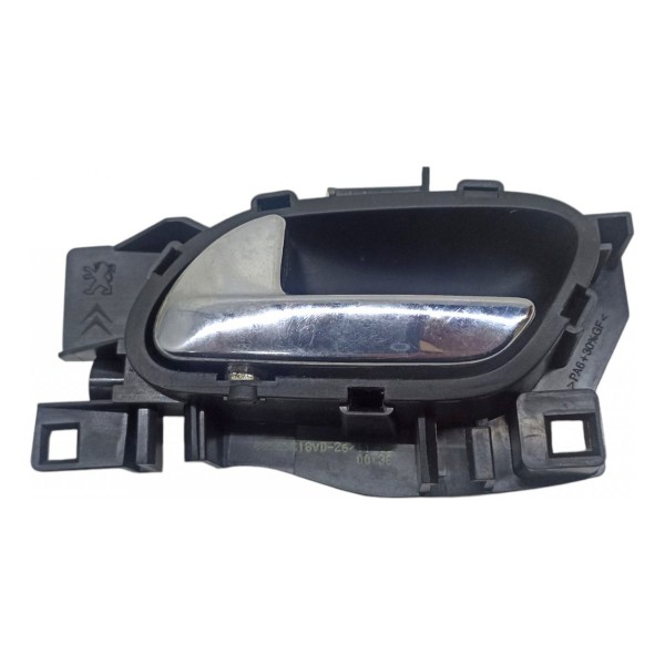 Maçaneta Interna Diant Esquerda Citroen C4 Picasso 2010 2011 Preto Dianteira