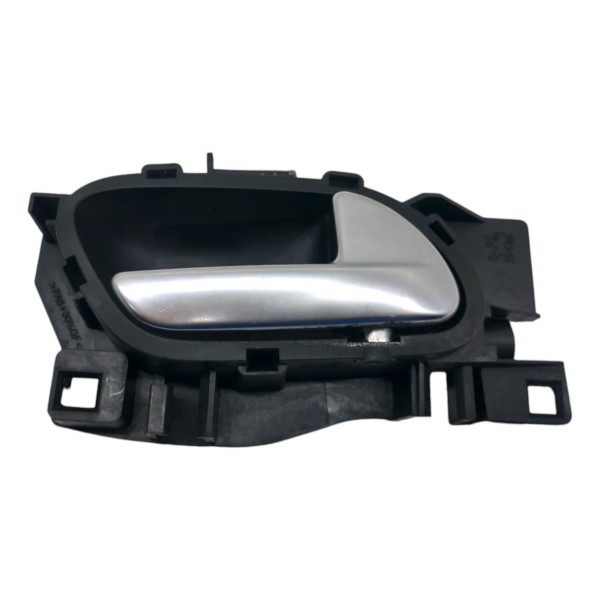 Maçaneta Interna Tras Direita Peugeot 208 2014 2015 2016 Preto Traseira