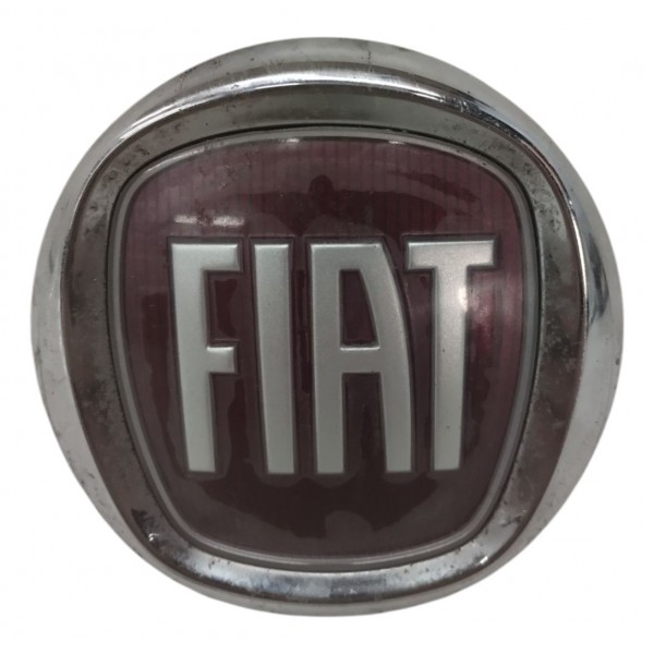 Emblema Grade Dianteira Fiat Doblo Idea Mobi Palio Punto Prateado