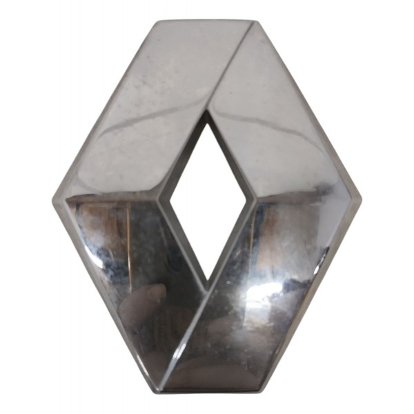 Emblema Tampa Traseira Renault Clio Sandero Logan Duster Prateado