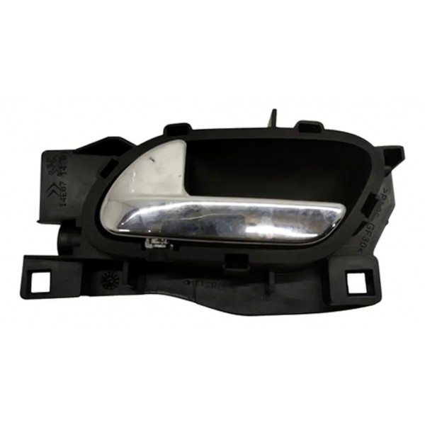 Maçaneta Interna Dianteira Esquerda Citroen C4 2008 A 2011 Preto Dianteira